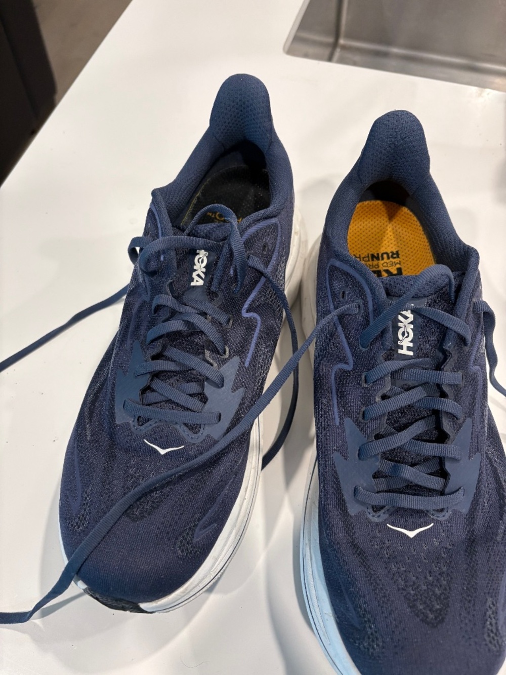 Hoka One One Clifton 10 with premium running insole.  Men's size 11.5 EE